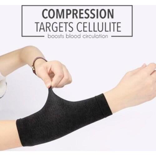 1pair Arm Sleeves Weight Loss Thin Legs for Women Shaper Thin Arm Calorie Off Fat Buster Slimmer Wrap Belt Black Arm Warmers