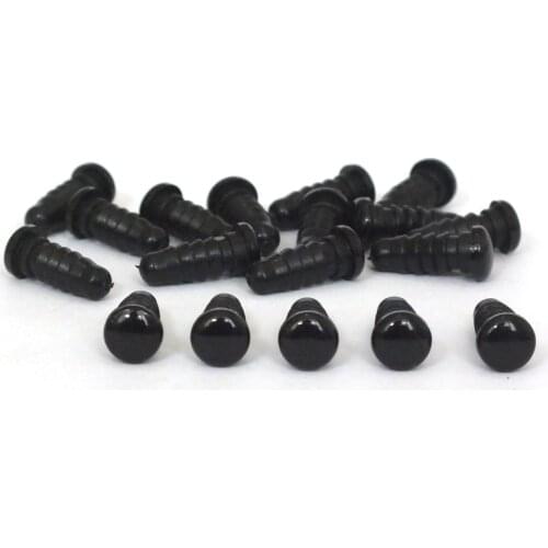 100pcs Of 6mm Black Flat Plastic Safety Eyes For Teddy Bear Dolls Toy Animal Felting