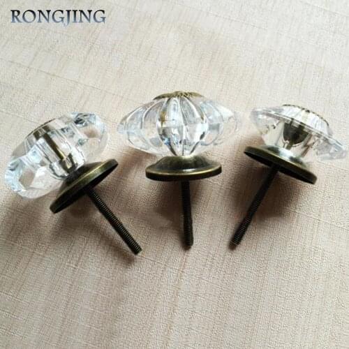 2xPlastic Furniture Knobs and Handles Acrylic Crystal Kitchen Cabinet Handles and Knobs Closet Wardrobe Cupboard Pulls Shoes Box