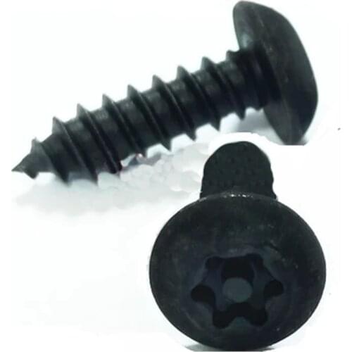 20pcs M4.8 Black pan head Hexagonal core Round heads six stars Plum blossom with column self-tapping torx screw 13mm-32mm Long