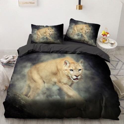 3D Bedding Sets Leopard Black Duvet Quilt Cover Set Comforter Bed Linen Pillowcase King Queen Full Size 230*230 Home Texitle