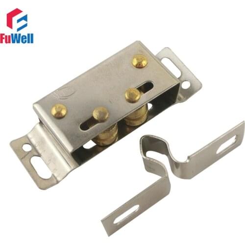 4pcs Cabinet Closers 54x18mm Magnetic Closet Door Catches Stainless Steel Kitchen Cupboard Door Stop Drawer Soft Quiet Close