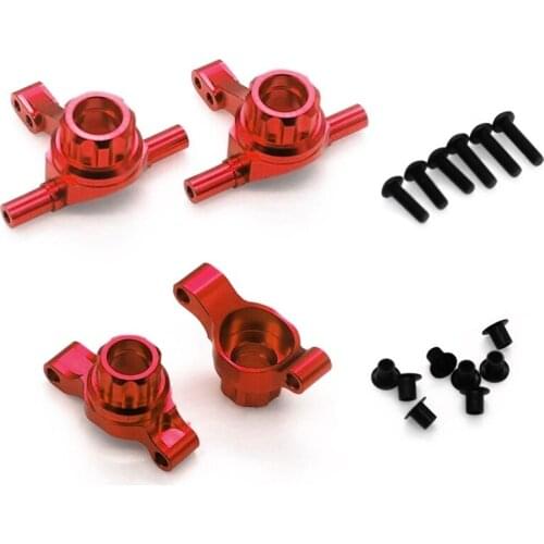 4Pcs Metal Front and Rear Upright Knuckle Arms Steering Knuckle Set for Tamiya TT02 TT02T 1/10 RC Car Upgrade Parts