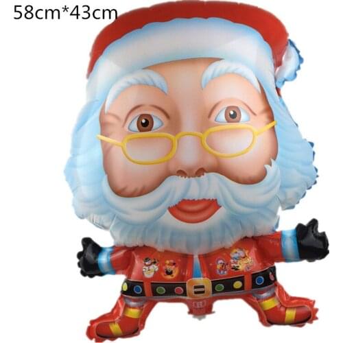 58 * 43cm Christmas Glasses Elderly Aluminum Foil Balloon Christmas Party Supplies Festive Decoration Supplies Factory