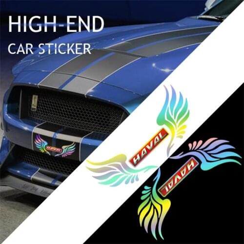 Angel Wings Seven Color Reflective Car Stickers Laser Body Sticker For Haval H1 H2S M6 H3 H4 H5 H6 H7 H8 F5 F7X H2 F7 H9 H6-Coup
