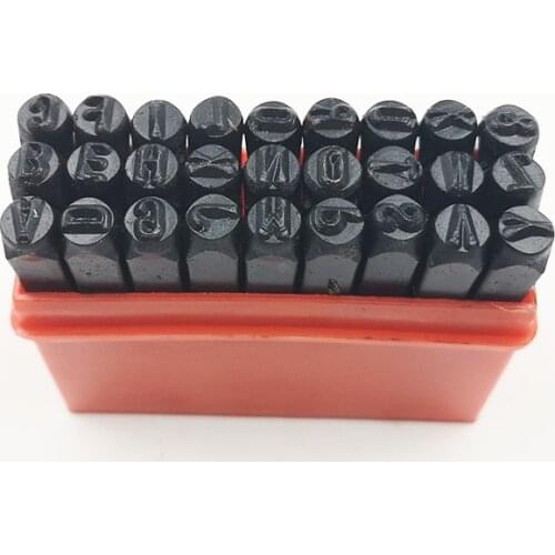 A-Z 26 Letters 4mm 27pcs/set Steel Punch Stamp Leather Tool Hand DIY Punchin Carving Seal Carbon Steel