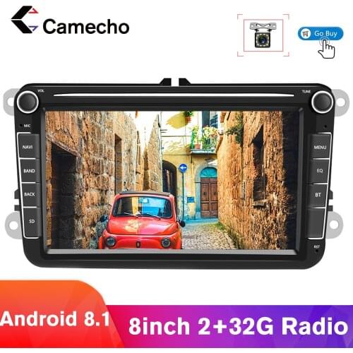 Camecho Car Radio 2 DIN Android 8.1 MP5 Multimedia GPS Player 2 din 7" Car Stereo For Volkswagen Nissan Hyundai Kia Toyota Polo