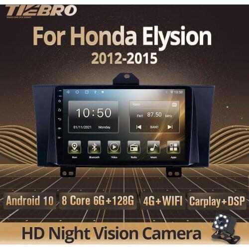 Tiebro Car Radio For Honda Elysion 2012-2015 2DIN Android10 Car Multimedia Video Player GPS Navigation Car Radio With Screen DSP