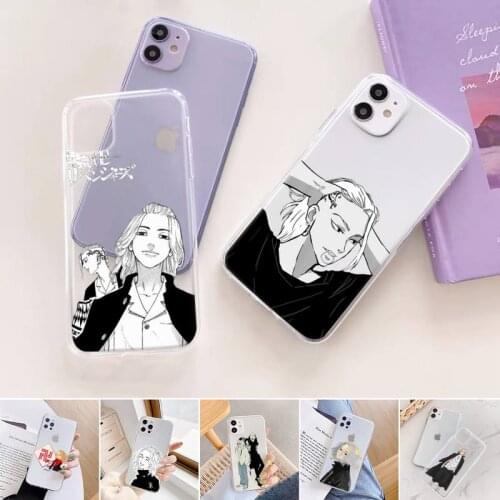 Tokyo revengers Phone Case Transparent for iPhone 11 12 6 7 8 Pro X XS Max XR Plus Silicone Soft TPU Clear mobile bags funda