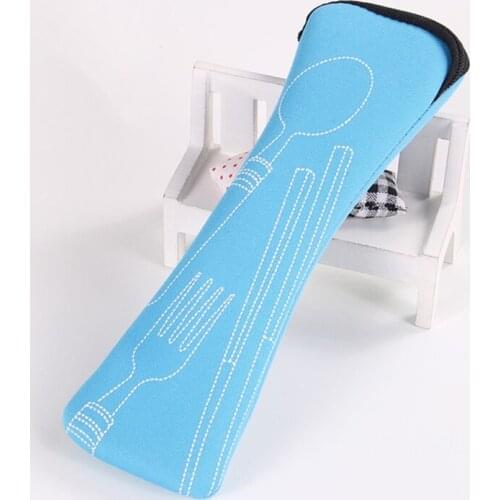 Travel Accessories 1PC Travel Portable Fork Travel Stainless Steel Cutlery Portable Bag Picnic Container for Kids Adult 2020 New