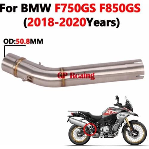 Motorcycle Exhaust Muffler Mid Link Pipe Escape Slip-on For BMW F850GS / ADV 2018 2019 2020 F750GS F850GS F 850 GS 18 19 20