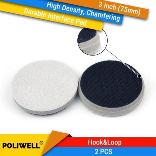 2PCS 3 Inch(75mm) High Density Sponge Chamfering Surface Protection Abrasive Pads for Hook & Loop Backing Pad Power Tools Part