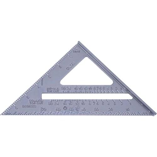 7 inch Metal Triangle Ruler Protractor 90 Degree Angle Inch Square Ruler Woodworking Measuring Instruments high quality