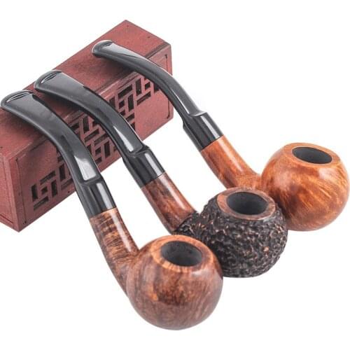 Mini Real Handmade Briar Pipes Wooden Tobacco Pipes Smoking Tools Carven Smoking Pipe