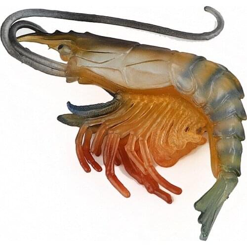 Sea Life Animal Model Figures Figurines Toys Plastic Simulation Marine Organism Shrimp Gift for Kids/Children