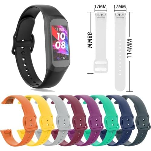 Soft Sports TPU Replacement Watch Strap Wrist band Strap for Samsung Galaxy Fit SM-R370 Smart Band Bracelet Accessories
