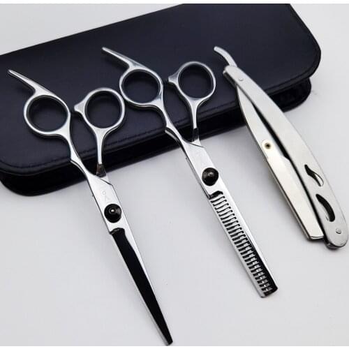 6.0'' 440C Shears Thinning Scissors Hairdressing Scissors Professional Hair Scissors Haircut Set Scissors for barber shop