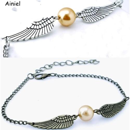 New Style Golden Snitch Bracelet Charm Bracelet Harri Style bracelet Jewelry The Deathly Hallows Bracelets bangles for Women Men