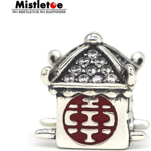 Mistletoe 925 Sterling Silver Brides sedan Charm Bead European Bracelet Jewelry
