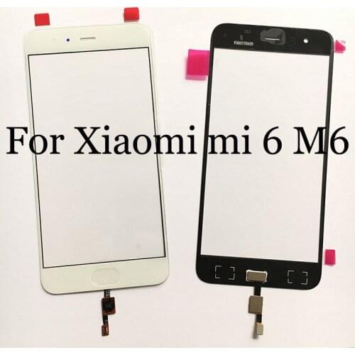For Xiaomi mi 6 Touch Screen panel Digitizer Sensor For Xiaomi mi6 M6 M 6 Touch Stouch panel glass with fingerprint flex cable