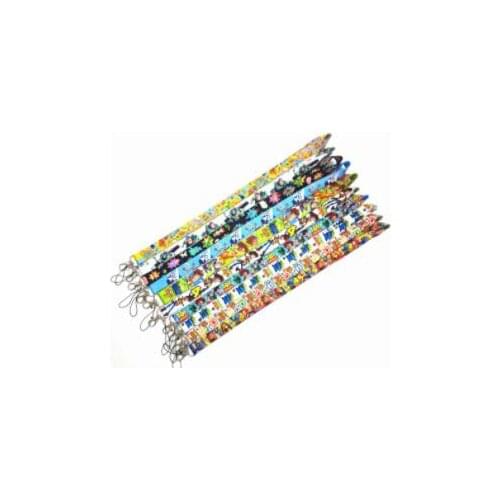 Lot 10pcs/20pcs/50pcs/100pcs Top Quality Unisex mix anime lanyard Neck Strap Lanyard Mobile Phone Key Chain ID Badge Key Chains