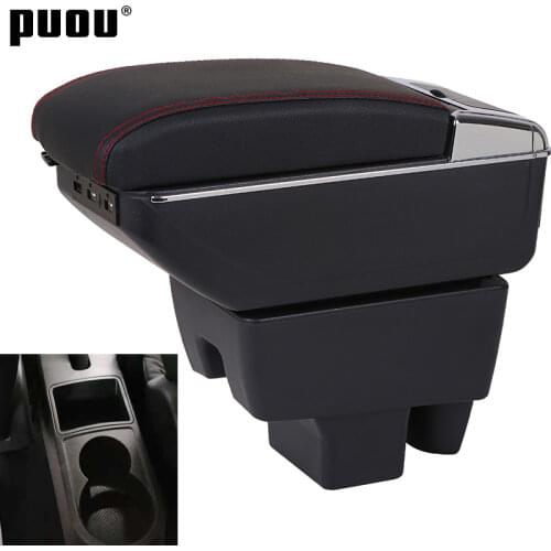 For Skoda Rapid 2013 - 2020 Rotatable Armrest Box Central Store Content Storage Interior car-styling Cup Holder with