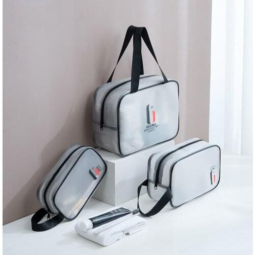 Portable Cosmetic Bag TPU Material Travel Transparent Clothes Underwear Makeup Toiletry Storage Bags Waterproof Zipper Organizer