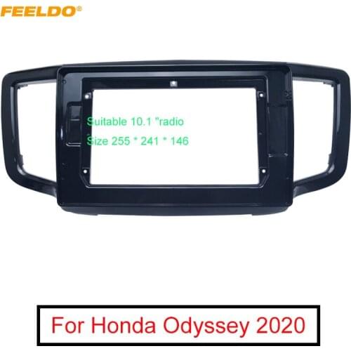 FEELDO Car Stereo Audio Fascia Frame Adapter For Honda Odyssey 10.1" Big Screen 2Din Dash Fitting Panel Frame Kit