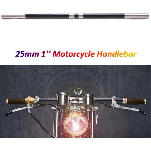 25mm 1'' Motorcycle Handlebars Straight Bar Steering Wheel for Cafe Racer Royal Enfield Bobber Chopper Scrambler Street Bikes