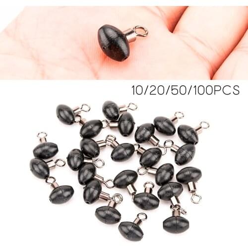 10/20/50Pcs Plastic&Copper Fishing Tackle Zip Rig Slider Pulley Beads Swivel Clip Line Rigs For Carp Fishing Accessories