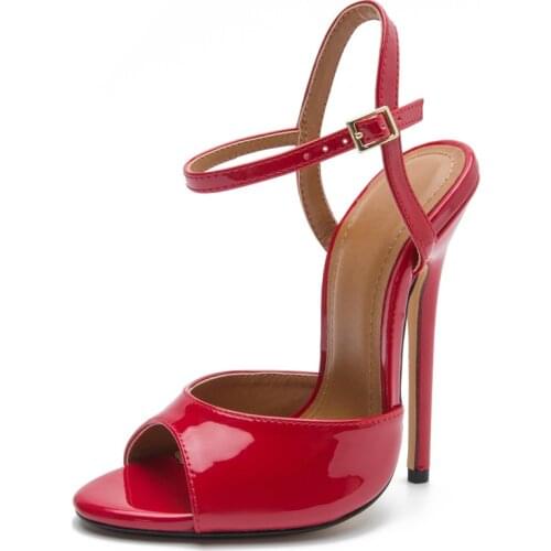 Summer Sweet Exegang Office Lady Sandals 16cm thin heel Peep Toe Platform womens shoes Ladies Party Wedding Pumps plus:40-47 48