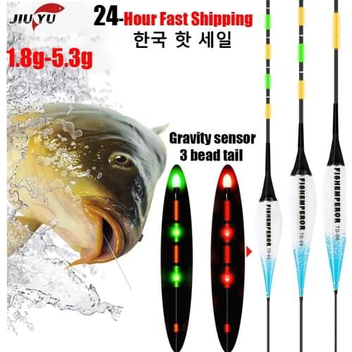 JiuYu Nano Smart Led Fishing Float Highly Sensitive Fish Bite Remind Buoy Gravity Sensor Glowing Electric Night Fishing Float