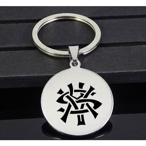 Unique Symbol Keychain Stainless Steel Pendant Keychains Jewelry for Men and Women YP7477