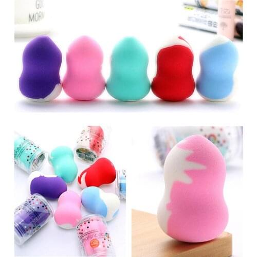 1Pc Water Drop Gourd Oblique Cut Makeup Puff Non-latex Cosmetic Puff Reusable Makeup Beauty Egg (Random Color)