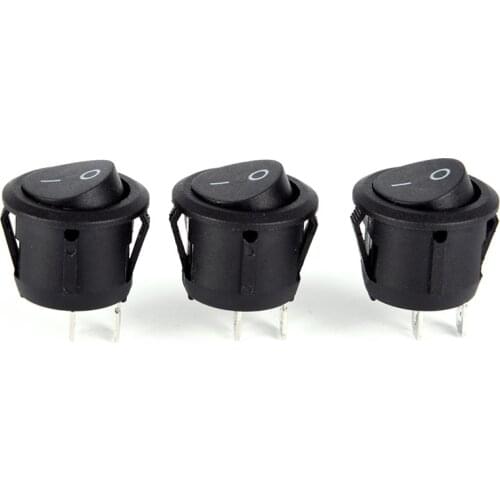 1pc Round Black 2 Pin SPST ON-OFF Rocker Boat Switch 12V Snap + Waterproof Coat