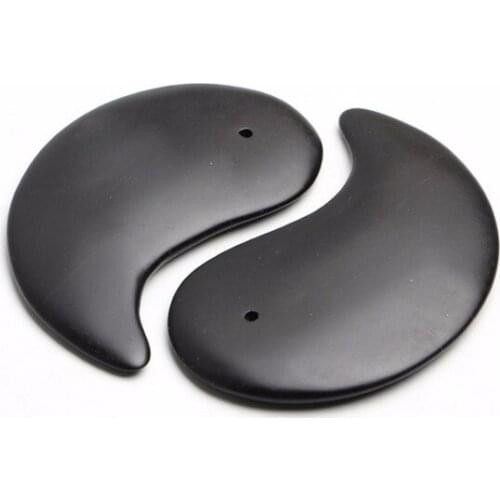 2pcs=1pair Scraping Plates Chinese Traditional Acupuncture Massage Face Body Tool Gua Sha Board Therapy Natural Bian Stone
