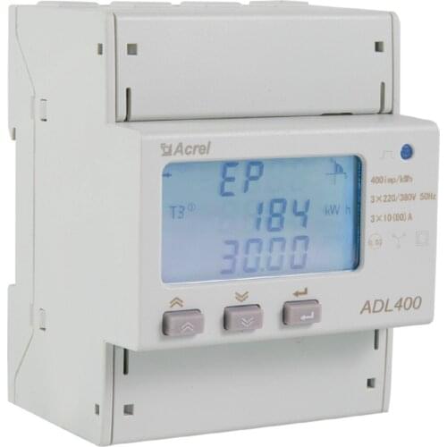 ADL400 DIN Rail Three Phase electric power metering device energy meter with two 485 communication