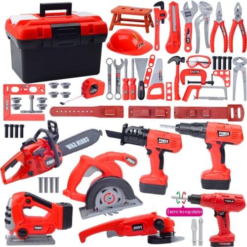 Childrens Toolbox Engineer Simulation Repair Tool Electric Drill Screwdriver Tool Kit Childrens Toy Box Set Boy Gift