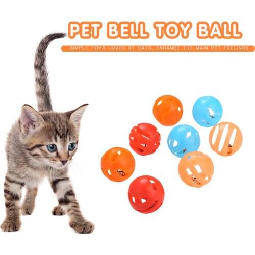 Pet Playing Hollowed Bell Toys Cat Teaser Interactive Kitten Scratch Rattle Ball Throwing Suitable All Ages Cats Product