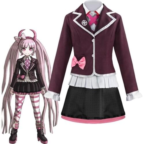 Anime Danganronpa Utsugi Kotoko Cosplay Costume Kawaii Uniform Set Cartoon Game Halloween Costumes for Women