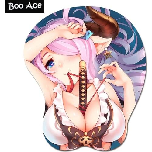 Granblue Fantasy - Kerasu Anime 3D Mouse Pad Soft Boobs Gaming Mousepad with Wrist Rest Silicone gel filled 2way fabric