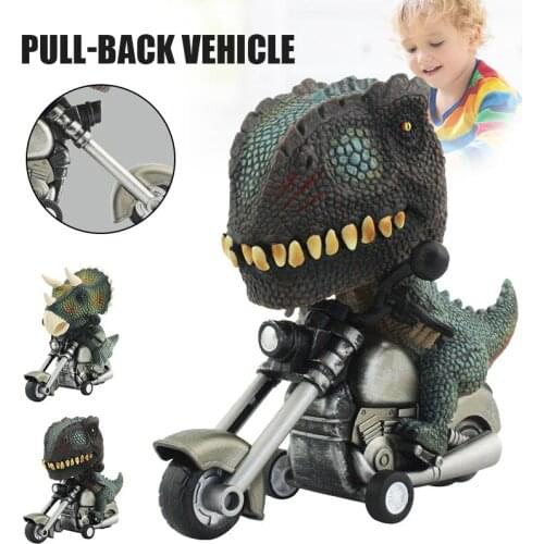 Creative Car Toy Cute Animal Pull Back Car Model Dinosaur Riding A Motorbike Simulation Toy Car For Kids Collectibles Toys