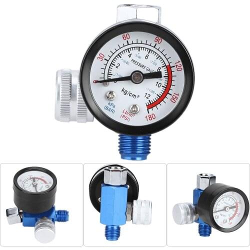 Air Pressure Regulator Gauge Aluminium Alloy Adjustable Spray Gun Air Tool G1/4