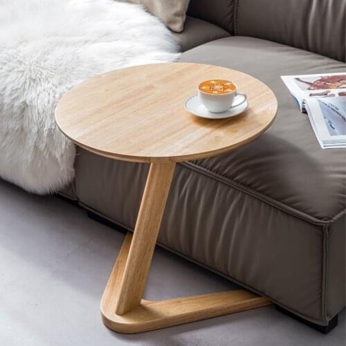 Furniture For Home Side Tables Furniture Coffee Tables Small Wooden Table White Simple Household Solid Wood Small Round Table