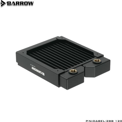 BARROW 30mm Thickness Copper 120mm Radiator Computer Water Discharge Liquid Heat Exchanger G1/4 Threaded use for 12cm Fans