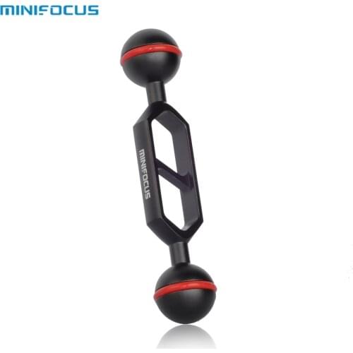 Minifocus 4"/10.3cm Double 1" Ball Arm Segment for Diving Connecting Strobe/Video Light to Underwater Housing Arm System