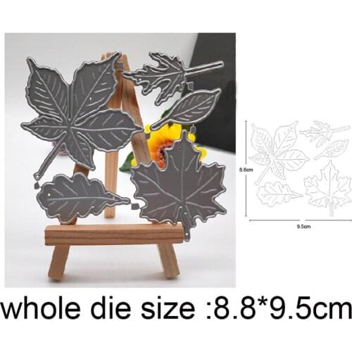 2020 New Metal Cutting Dies 5pcs Maple Leaf Set Craft Dies Scrapbooking dies Album Cards Making Embossing Die Cuts stencils dies