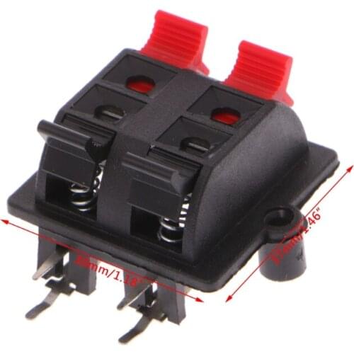2021 New 5Pcs Double Row 4 Position Cable Clip Push Type Speaker Terminal Panel Connector
