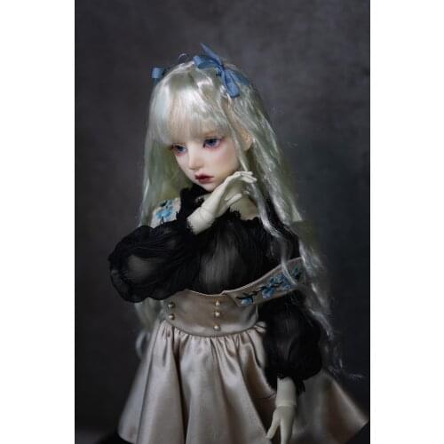 BJD doll wig suitable for 1-3 1-4 1-6 size super soft silk soft silk long curly hair doll accessories