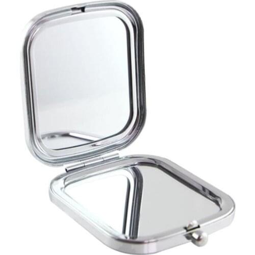 50pcs Portable Purse Mirror Makeup Compact Mirror Folding Pocket Mirror For Traveling, Camping-Square Shape F2939